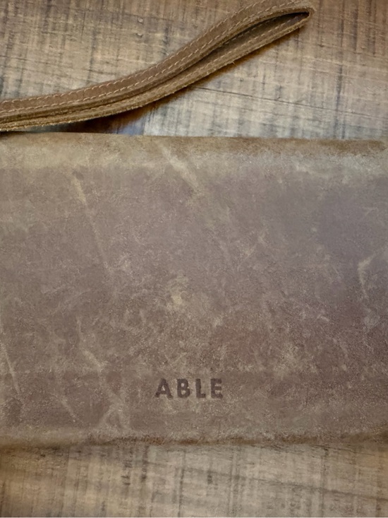 Able Handbags - Able Brown Leather Wristlet Wallet